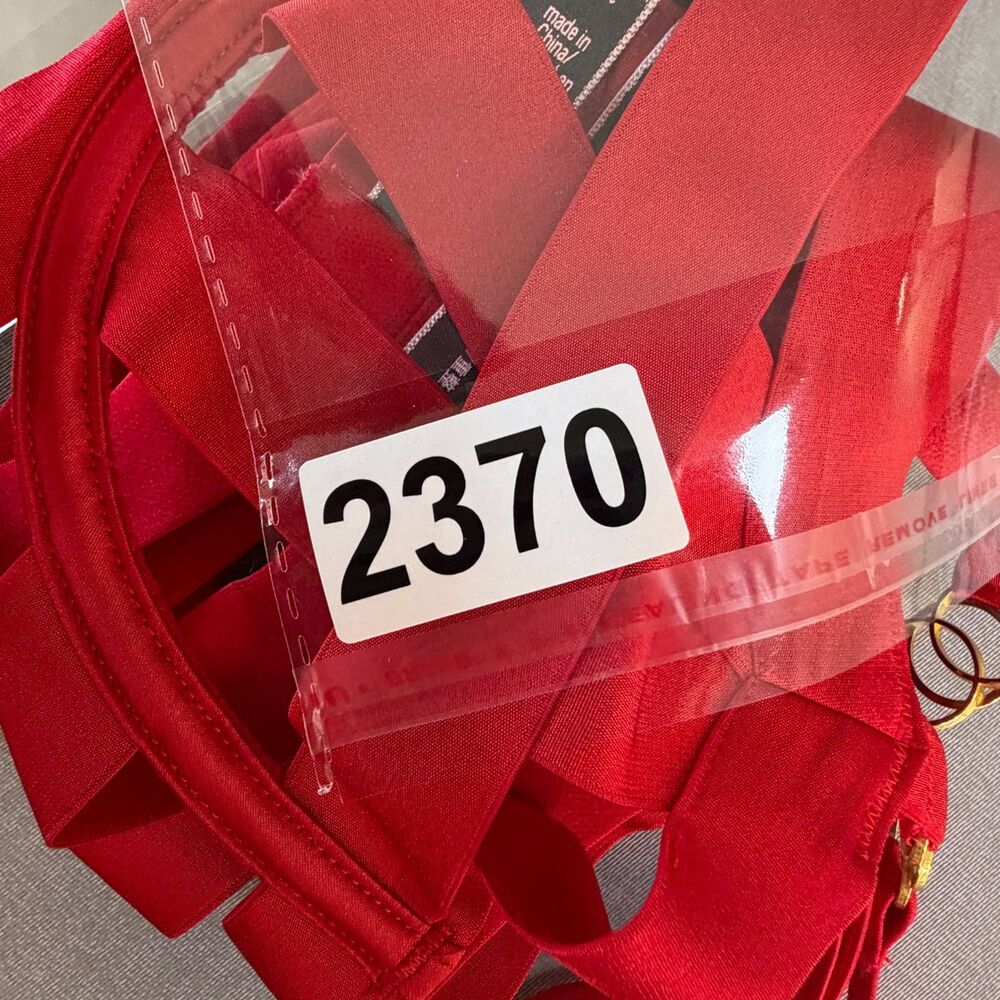 Victoria’s Secret Bra 34C Red Strappy Cage Underwire Cutout - Picture 7 of 7